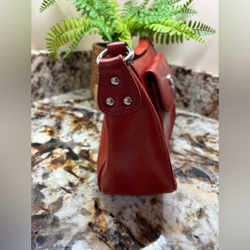 Wilsons Leather Red/Orange Shoulder Bag with Wallet - Picture 7 of 15